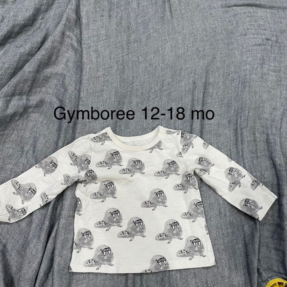 Gymboree walrus long sleeve shirt size 12 mo